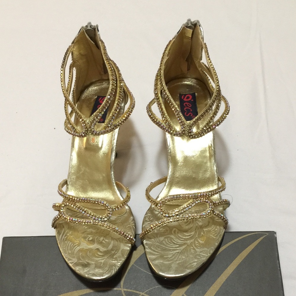 Gold fancy heels